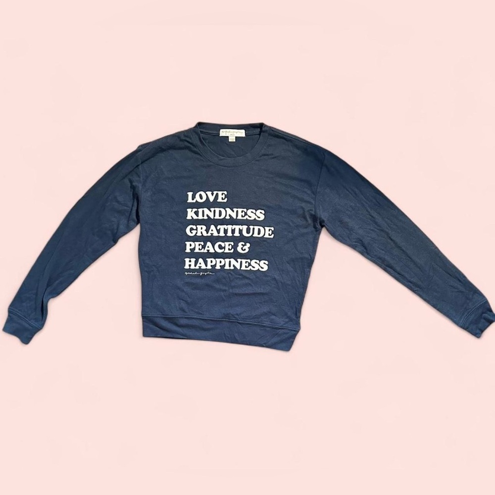 Spiritual Gangster Navy Blue Long Sleeve Tee